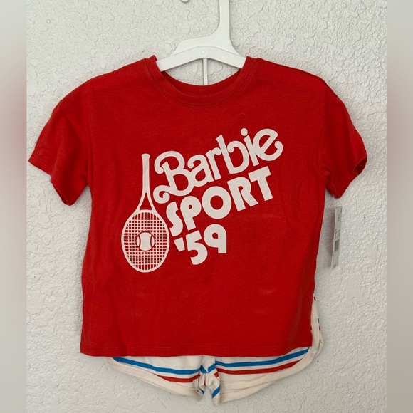 Barbie Other - Mattel Barbie sporty retro Red toddler girls 2 piece set - NWT
